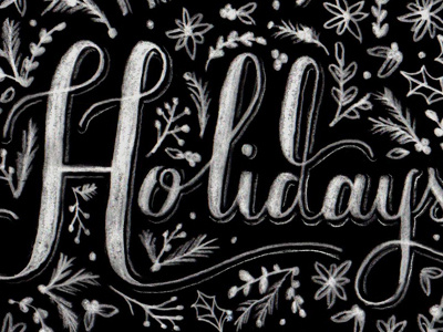 Happy Holidays christmas hand type holidays type