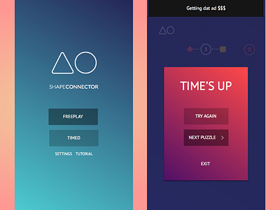 ShapeConnector app game gradient modal shape