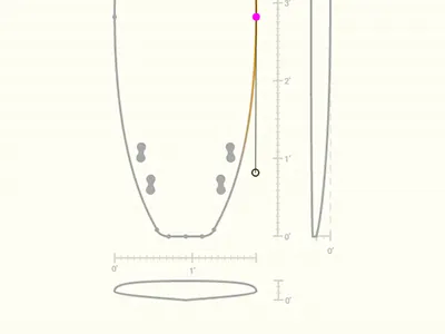 Canvas-based Surfboard Editor beige canvas interface surfboard ui vector website