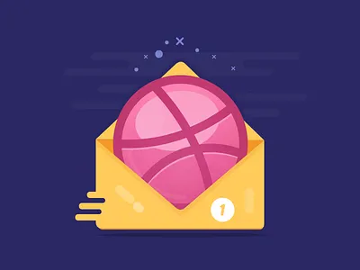 Dribbble Invitation design dribbble envelope giveaway icon invitation invite