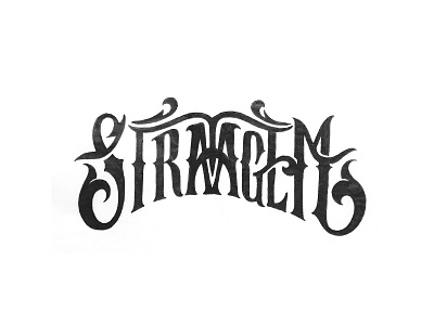 Stratagem hand lettering lettering stratagem