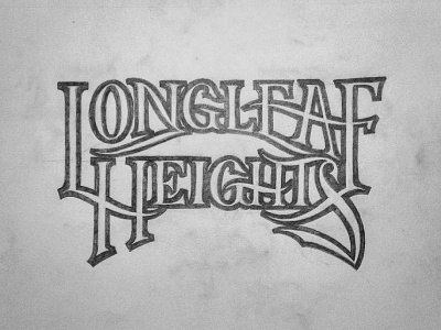 Longleaf Heights hand lettering lettering longleaf heights