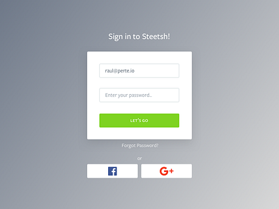 The „Sign In” Process button clean form gradient in kit log minimal sign ui up ux