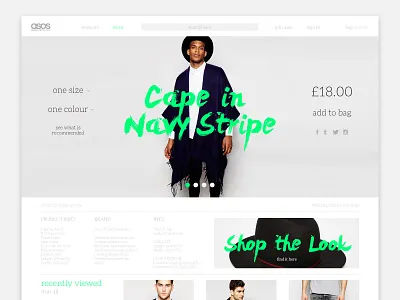 ASOS Interface asks clothing interactive interface ui ux webpage website
