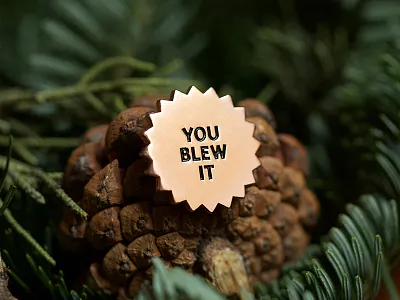 You Blew It lapel pin mean folk pin