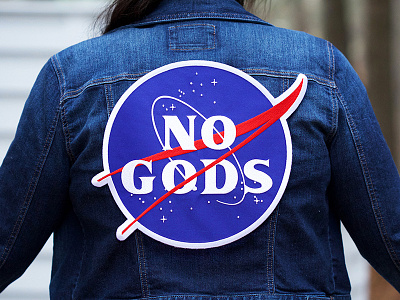 No Gods Back Patch embroidery mean folk patch