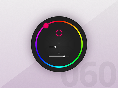 Day 60 - Smart Bulb Controller 100 day challenge card challenge control dailyui design knob lightbulb smart ui user interface ux