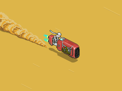 Rey'S Speeder anim animation isometric pixel art