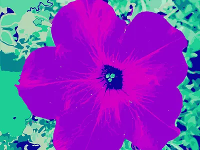 Psychedelic Flower fuchsia psychedelic purple teal