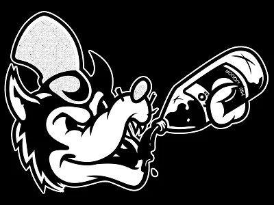 Howl cartoon design illustration wolf