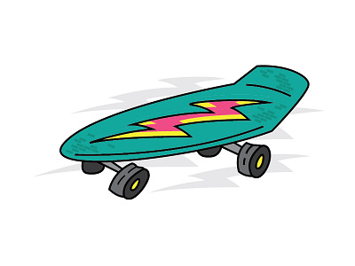 Shreddin' 90s lightning penny board radical skateboard
