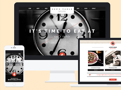 Red's Table brooklyn devices food new york ny red restaurente ristorante table ui usa web