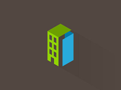 office space management app branding hexagon identity office building space management symbol