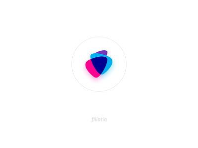 Filiatio Logo clean colourful conceptual icon logo simple