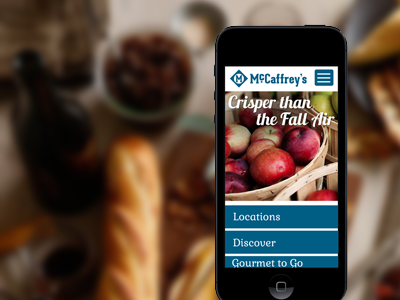 McCaffrey's Pitch mobile responsive design