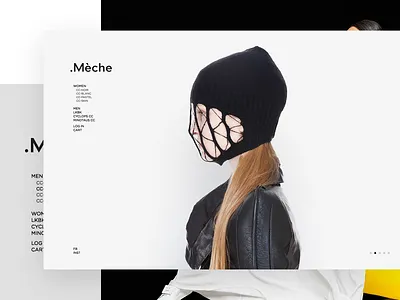Meche website clean fashion website