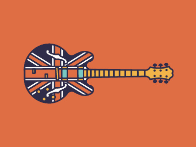 S is for Shred epiphone guitar illustration shred stick