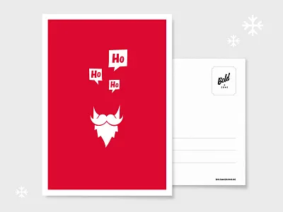 Minimalist XMAS Card beard christmas claus holiday minimalist moustache postcard santa xmas