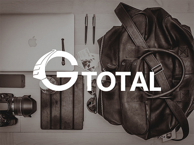 Gtotal abstract bag logo logo design trolley