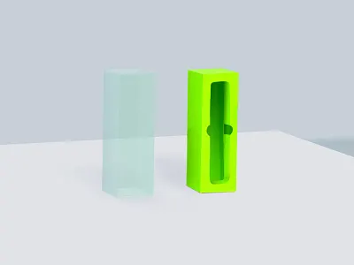 packaging prototype box clear cosmetics design packaging photoshop