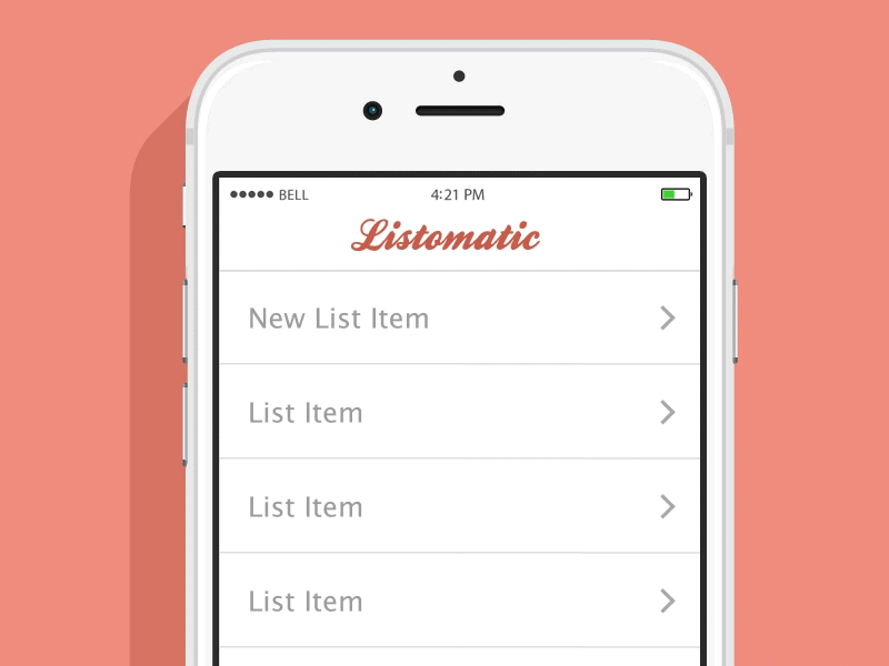 Add List Item add list item animation dan maitland mobile