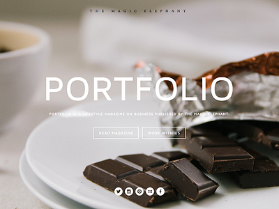 Portfolio magazine blog journal landing page magazine online magazine publishing web website