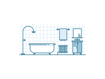 Bathroom bathroom house interior design line art