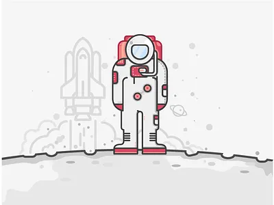 Astronaut illustration astronaut design illustration space ui web