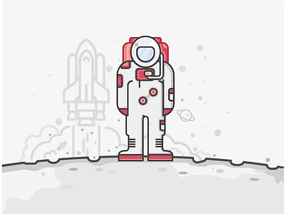 Astronaut illustration astronaut design illustration space ui web