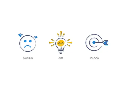 Quick icons for a small project icon design icons idea line problem solution