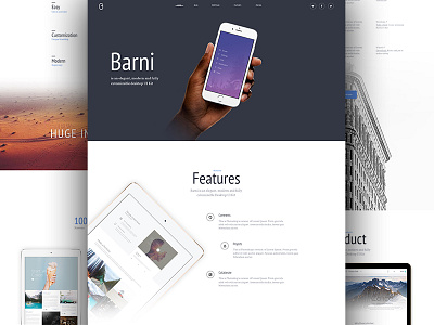 Barni Startup UI Kit agenceme features kit landing mockup startup ui ux