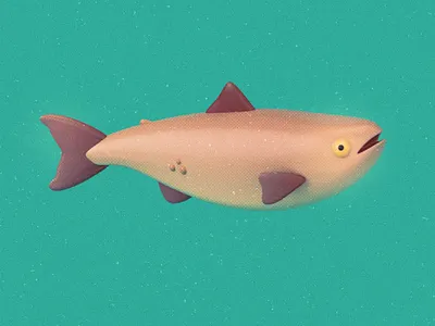Pez! 3d character. pez. fish