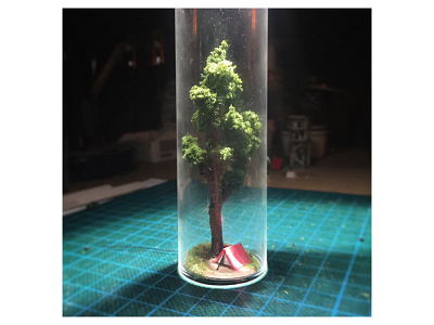 New Campsite campsite diorama making of micro matter miniature miniature art tree