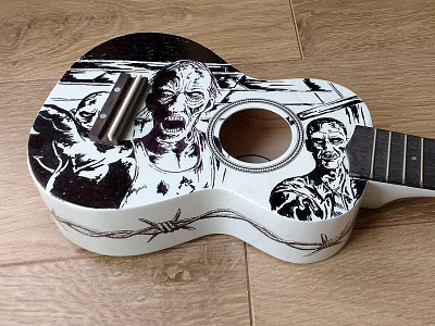 Zombie Ukulele illustration sharpie ukulele zombie