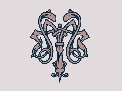 Modern Times monogram lettering monogram type typography vintage