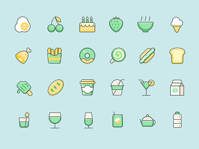 Foods And Drinks cake cocktail drink food ice cream icon icons