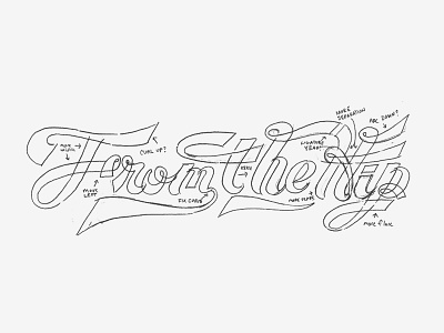 Lettering Notes from the hip lettering process refine script