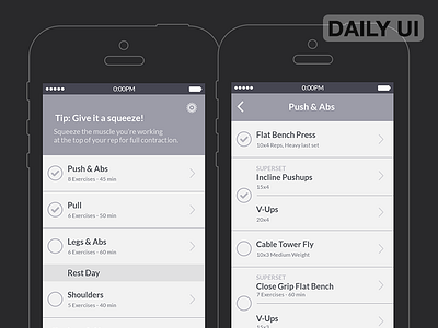DailyUI - 041 - Workout Tracker dailyui tracker ui ux workout