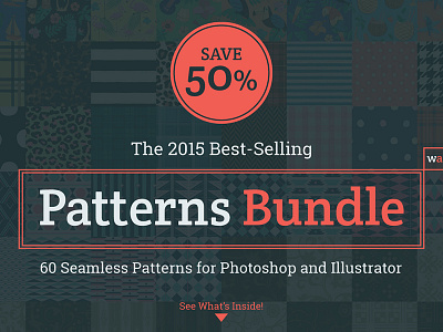 2015 Best-Selling Patterns Bundle deal design bundle seamless patterns