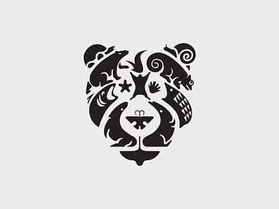 Bear & Animals animal bear branding agency vietnam bratus agency icon logo designer vietnam mark negative space symbol travel