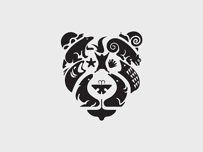 Bear & Animals animal bear branding agency vietnam bratus agency icon logo designer vietnam mark negative space symbol travel