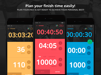 Rubis PRO - The Definitive Training Journal + Plan Your Race app appstore cyclist design icon iphone rubis runner sports swimmer triathlete triathlon