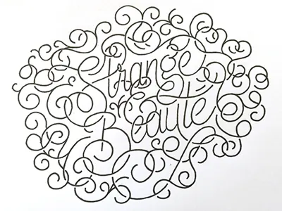 Strange & Beauté ::: Hand-Lettered Typography custom typography hand drawn typography hand lettered hand lettering handletter handwritten illustrated type lettering paper graffiti type typography