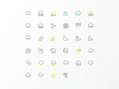 Weather Icons Revisti icon iconography vector weather