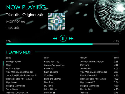 Daily UI 009 daily ui 009 music music player