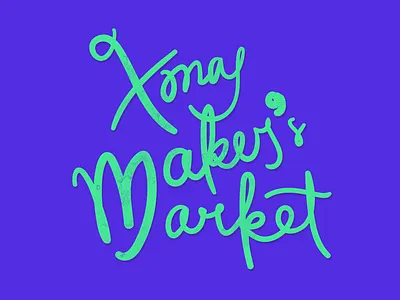 Xmas Maker's Market logo christmas handlettering lettering