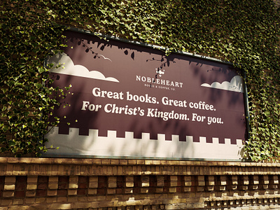 Christian coffee shop billboard design billboard design castle christian coffee shop kingdom minimalist