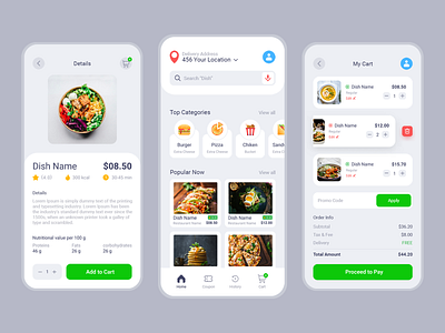 Food App UI android app app design app store app ui app ui kit food app ui food delivery app ios app ui