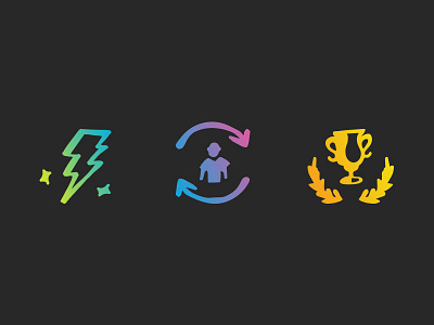 Doodle Icons doodle feedback goals icons landingpage lightning soccer trophy ui ux