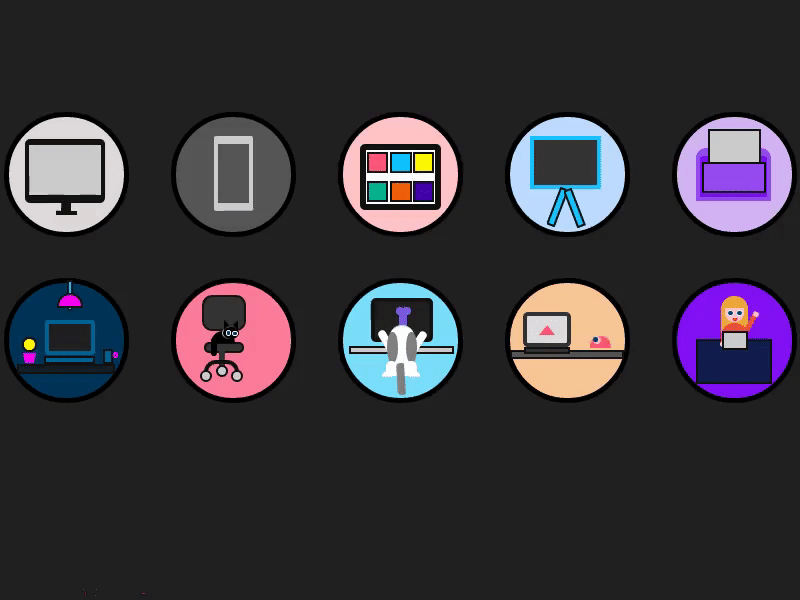 Crazy icons...another style... by Judith on Dribbble